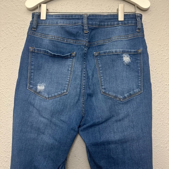 Forever 21 Blue Skinny Distressed Jeans - Picture 2 of 8
